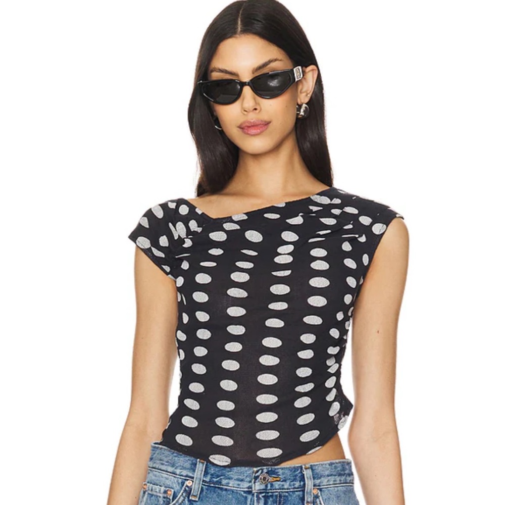 NWT Free People Luna Polka dot top